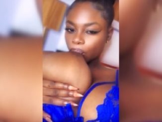 Catherine Sucking Her Huge Boobs