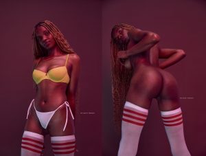 Hot African Lady Teasing Her Naked Body For The Naked Room