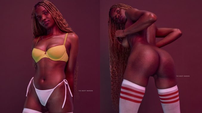 Hot African Lady Teasing Her Naked Body For The Naked Room