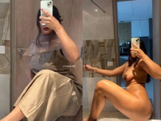 Indian Model “Moanicaah” Shares Bathroom Nude Selfie Photo