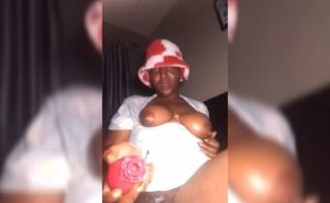 Irene Enjoying Herself Using Her Rose Vibrator