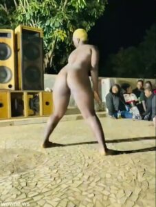 Pussy Exposed In Public As Naked Black Girl With Big Ass Entertains Guests In A Public Party (18+)