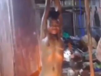 African Girl With Nice Boobs Stripped Naked And Punished For Cheating (18+)
