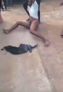 Pastor Caught Sleeping With Pregnant Married Woman In Benin On Easter Sunday, And Beaten And Stripped Naked In Public (18+)