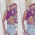 Very Naughty Slim Nigerian Girl Flaunt Her Breast And Big Nipple In This Nude Mirror Selfie Photo