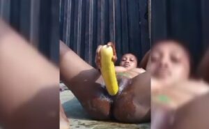 Horny-Girl-Using-Big-Cucumber-On-Her-Pussy