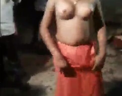Indian Girl With Big Breasts Stripped Naked To Entertain Guests In A Public Party (18+)
