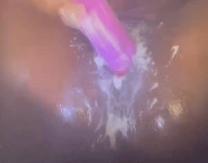 Very-Creamy-Pussy-Drilled-By-Dildo