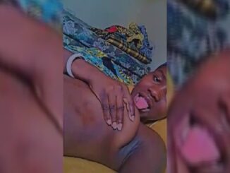 Horny Yvonne Touching Her Body
