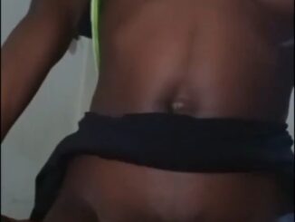 African teen Playing with her black pussy!