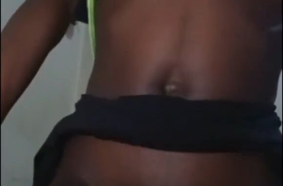 African teen Playing with her black pussy!