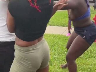 Boobs Out As Black Girls Are Seen Fighting In The Neighborhood In Public (18+)
